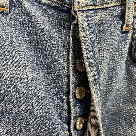 𝅺[24] AGOLDE Riley Hi Rise Straight Leg Crop Distressed Denim Jean In Whiplash - Picture 5 of 13